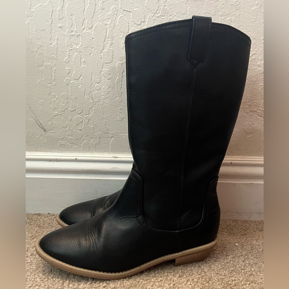 Girls Tall Black Boots Size 3